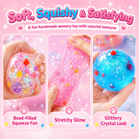 Kit de fabrication de balles sensorielles DIY en forme de glace, 6 modèles, pour slime, anti-stress, jouet sensoriel souple, cadeau personnalisé OEM pour enfants, vente en gros