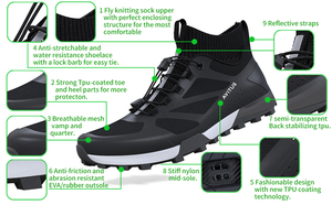 Calcetín reflectante Downhill MTB <span class=keywords><strong>Cycle</strong></span> Shoes Profesional Hombres Verano Invierno Algodón Magic Mesh Spring Fit Mountain Bike Shoe - Product Image 3