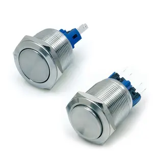 22mm em off metal de aço inoxidável interruptor 24v botão interruptor de alimentação