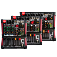 Console de mixage numérique mini professionnelle 4/6/8 canaux avec alimentation fantôme 48V Bluetooth USB pour scène, studio et enregistrement