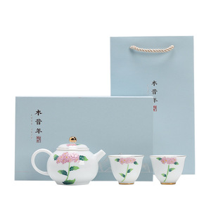 Dehua White Porcelain Teapot And Teacups Kung Fu <b>Tea</b> Set One Pot Two Cups With Lid Business Gift High End <b>Box</b> - Product Image 5