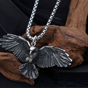 Viking Jewelry Titanium Steel Necklace Eagle Pendant Chain Necklace Jewelry for Men Boys Chains Pendant Necklace <b>Choker</b> Male - Product Image 3