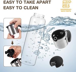 Round Shape PP Lid 600ml Eco-Friendly Oil <b>Spray</b> <b>Bottle</b> with Measure Pourer for Seasoning and Spice Storage - Product Image 5