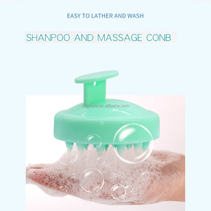 Miễn Phí Mẫu Của Nhãn Hiệu Tóc Da Đầu Massager Dầu Gội Đầu Bàn Chải Ướt Adn Khô Mềm Silicone Tóc Tắm Làm Sạch Bàn Chải - Product Image 4