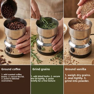 Moulin Électrique Multifonctionnel Transfrontalier Compact pour Usage Domestique, Broyeur <span class=keywords><strong>à</strong></span> Grains et <span class=keywords><strong>Café</strong></span> en Acier Inoxydable, Conforme aux Normes UE - Product Image 2