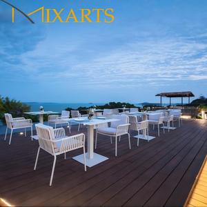 Sedia <span class=keywords><strong>da</strong></span> pranzo moderna in lega di alluminio nera leggera per esterni, poltrona <span class=keywords><strong>da</strong></span> giardino comoda, ecologica e impermeabile per parco - Product Image 3