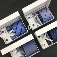 Ensemble de boîte-cadeau à cravate pour hommes, boutons de manchette carrés de poche, pince à cravate, 100% soie Jacquard tissé couleur unie bordeaux