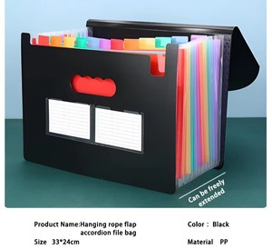 Multi Layer <b>Rainbow</b> A4 PP Document Organizer 12-24 Pockets Accordion Expandable Desk File <b>Bag</b> - Product Image 1