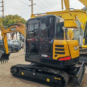 Mini excavadora SANY de bajo precio de segunda mano, 6 toneladas SY60C SY60CPro, máquina excavadora hidráulica pequeña usada sobre orugas - Product Image 3