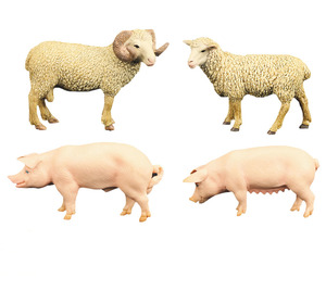 Gerçekçi çiftlik hayvan figürü mini plastik koyun oyuncak domuz figürleri - Product Image 2