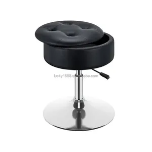 Modern Home furniture makeup vanities leather round ottoman stool living room chair