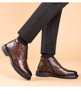 Zapatos de Cuero para Hombre al por Mayor para Bodas y Fiestas - Parte Superior de Malla Transpirable, Ligeros, que Aumentan la Estatura, Estilo Elegante - Product Image 1
