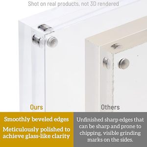 Cadre <span class=keywords><strong>photo</strong></span> magnétique en acrylique N52 double face transparent résistant aux UV 5x7 avec logo personnalisé, support d'affichage d'images de bureau, taille personnalisée - Product Image 5