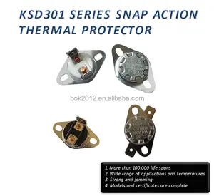 OEM KSD301 12v dc termostato interruptor bimetálico interruptor de corte térmico 250v 16a forno protetor térmico