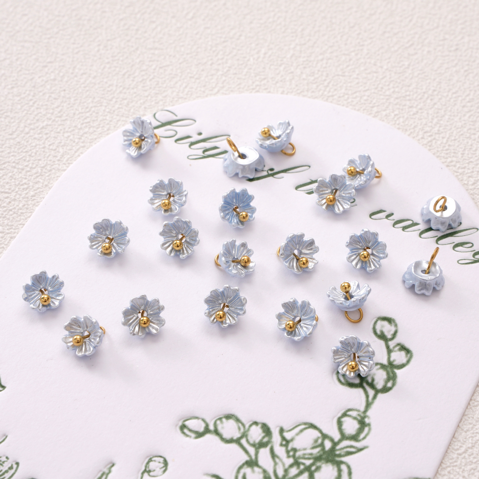 Five-petaled flower 7mm blue