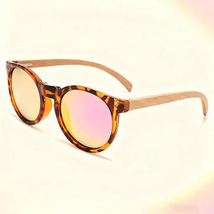 Lunettes de soleil unisexes en bois à monture ronde, verres polarisés TAC UV400, protection solaire, pour voyage et conduite, Wenzhou - Product Image 1