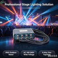 Amplificateur de signal DMX 8 canaux YINUO, étanche IP65, contrôle d'éclairage de scène extérieur, répartiteur-booster DMX512
