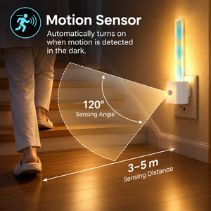 Luz nocturna inteligente con sensor de movimiento OEM ODM, se enchufa, sensor de luz del anochecer al amanecer, lámpara nocturna LED de 0.5W para dormitorio y pasillo - Product Image 3