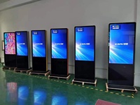 La publicité d'écran tactile de signage numérique a mené le plancher d'affichage tenant le kiosque extérieur haute luminosité kiosque imperméable SDK de centre commercial