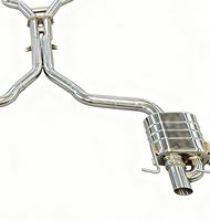 DZ Hochwertiges 304 Edelstahl Catback Auspuffsystem für Mercedes-Benz C300 W205 Passend für 2.0T C260 Modell