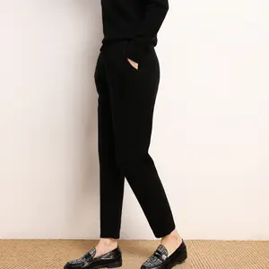 AW-pantalones de lujo personalizados para mujer, pantalones de Cachemira suave, venta al por mayor