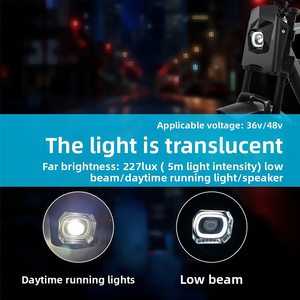 Xe Đạp Điện Phía Trước Đèn Pha Phía Trước Kính Chắn Gió Đèn Sừng Xe Đạp Điện Off-Road Xe Gần Ánh Sáng Cho Ban Đêm Lái Xe - Product Image 3
