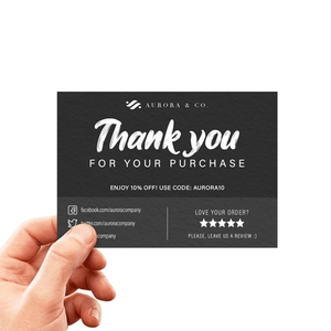 Tùy chỉnh in thẻ Cảm ơn bạn cho thương mại điện tử Doanh Nghiệp Nhỏ Instagram linkedin Facebook mã QR kinh doanh thẻ cảm ơn - Product Image 1