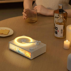 Diffuseur d'aromathérapie portable mini en vinyle rétro à bruit blanc avec lumière RGB, prise en charge de la carte mémoire et du téléphone portable - Product Image 4