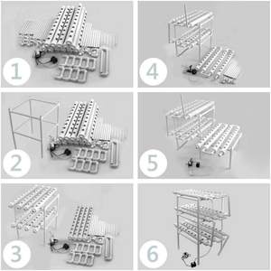 Kit de cultivo hidropónico de 108 plantas, sistema de cultivo hidropónico de PVC, bricolaje para el hogar, jardín, balcón, 3 capas, frutas y verduras, <span class=keywords><strong>Plantin</strong></span> - Product Image 5