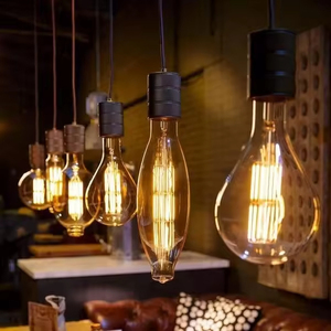 Cổ Điển <span class=keywords><strong>E27</strong></span> Ánh Sáng Mặt Dây Chuyền Lịch Thi Đấu Vít Phong Cách 250V Nhôm Kim Loại Đèn Chủ Với Gốm Nhựa Cơ Sở LED Bóng Đèn Bao Gồm - Product Image 5