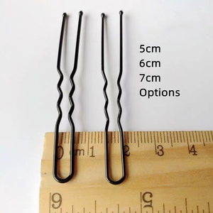 กิ๊บติดผมโลหะสีดำ,เครื่องประดับเกาหลีคลาสสิกง่ายต่อการซ่อน - Product Image 4