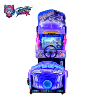 Simulateur de course automobile individuel pour enfants, parc coloré, couleur personnalisée, machine de jeu d'arcade à pièces pour enfants