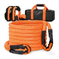 Kit de récupération cinétique en nylon polyester à double tressage pour voitures tout-terrain 4x4, ATV, UTV, sangle de remorquage 19 mm 6 m