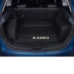 Alfombrilla de Cuero para <span class=keywords><strong>Maletero</strong></span> de Coche, Protector de Alfombra para <span class=keywords><strong>Maletero</strong></span> Trasero para <span class=keywords><strong>Skoda</strong></span> <span class=keywords><strong>Kamiq</strong></span> 2019 2020 2021 2022 2023 2024 2025 - Product Image 2