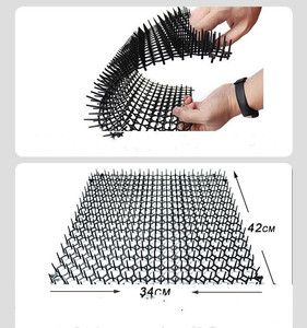 Tapis <span class=keywords><strong>répulsif</strong></span> contre les excréments de chat de jardin Bandes anti-piquants Filet de dissuasion contre les pointes pour éloigner les chats et les chiens de creuser Fournitures pour animaux de compagnie - Product Image 2