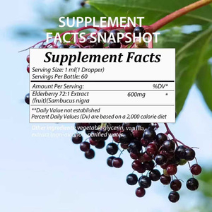 High Potency Elderberry Extract Drops Liquid Immune Support <b>Supplement</b> Zinc Vitamin c Elderberry Liquid Drops for Adults - Product Image 5