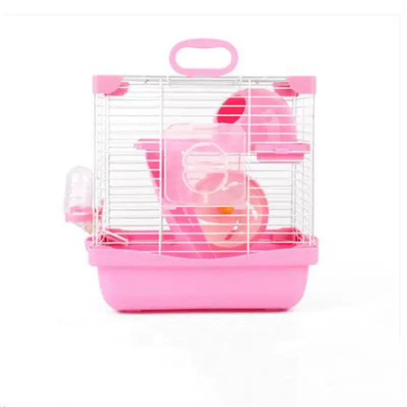 Hai Lựa Chọn Lâu Đài Hình Dạng Tầng Đôi Sang Trọng Hamster Lồng Cung Cấp Với Tất Cả Các Nhu Cầu Cho Hamster