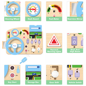Volante de Madera Montessori, Juguetes de Conducción, Tablero de Actividades Sensoriales, Juguete Educativo para Niños y Niñas de 2 a 4 Años - Product Image 4