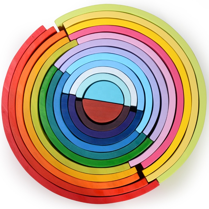 12 шт. Вальдорф паровой деревянная полка товар подходит для украшения большого здания кирпичи для детей для ношения в помещении, радужные блоки гриммов игрушки