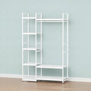 Minimalist Metal <b>Clothing</b> <b>Rack</b> <b>Standing</b> Type 5 Layers Multifunctional Storage Holder for Wardrobe Use - Product Image 4