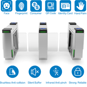 Контрольно-пропускной турникет Mingxu с настраиваемым шлагбаумом, RFID и распознаванием лиц для станций метро - Product Image 1