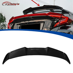 อุปกรณ์ตกแต่งรถยนต์สีดำ/คาร์บอนไฟเบอร์มองท้ายรถสปอยเลอร์ท้ายรถฝาครอบปีกด้านบนสำหรับ <span class=keywords><strong>Toyota</strong></span> <span class=keywords><strong>CHR</strong></span> 2017-2020 - Product Image 1