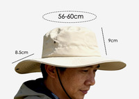 Chapeau Boonie portable à séchage rapide avec sangle de menton réglable, respirant, protection solaire, chapeau de pêcheur pour le camping, la randonnée, le jardinage