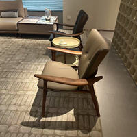 Fauteuil de luxe en cuir design simple inclinable caractéristique élégant fauteuil à pieds en métal Chaise moderne pour meubles de salon