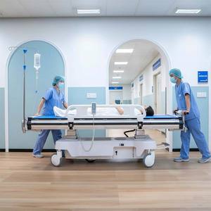 Профессиональное медицинское оборудование: регулируемая многофункциональная кушетка-каталка для легкого перемещения пациентов, больничная кровать - Product Image 3