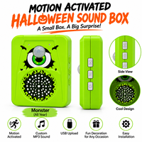 Boîte à Sons d'Halloween avec Détecteur de Mouvement PIR, Son Personnalisé MP3, Accessoire Sonore Effrayant pour Décoration de Fête dans une Maison Hantée
