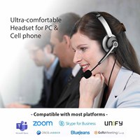 Nouveau Casque Filaire USB Anti-Bruit avec Microphone 2026