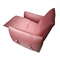 Fauteuil inclinable pivotant à bascule en cuir véritable moderne manuel à gravité zéro avec chargeur USB