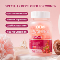 Complément alimentaire en gommes personnalisé avec votre logo, extrait d'hibiscus, D-Mannose, vitamine C, probiotiques, canneberge, pour femmes