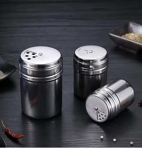 Salière et poivrière en acier inoxydable pour cuisine et barbecue, pot à épices, bouteille à sel et à épices pour extérieur - Product Image 5